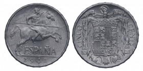 1941. Franco (1939-1975). 5 Céntimos. A&C 2. Cu. 1,17 g. Buena acuñación. SC. Est.30.