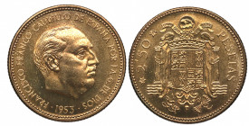 1953*70. Franco (1939-1975). Madrid. 2,5 Pesetas . A&C 89. Al-Cu. Procedente de tira FNMT. SC / SC-. Est.120.