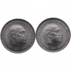 1949*49 *50. Franco (1939-1975). Madrid. Pareja 5 Pesetas . A&C 94 y 95. Ni. Brillo original. SC. Est.40.