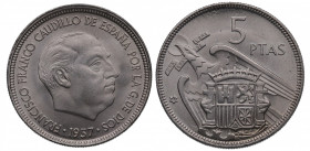 1957*66. Franco (1939-1975). 5 Pesetas. A&C 106. SC. Est.20.