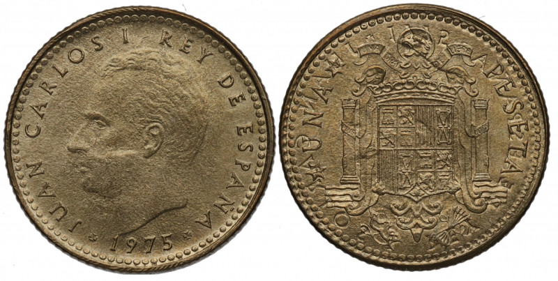 1975*78. Juan Carlos I (1975-2014). 1 Peseta. A&C 5. ERROR: Acuñación inclusa en...