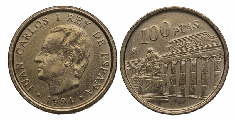 1994. Juan Carlos I (1975-2014). RETIRADA. 100 Pesetas. A&C 135. Cu-Ni. Est.30.
