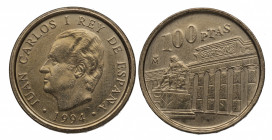 1994. Juan Carlos I (1975-2014). RETIRADA. 100 Pesetas. A&C 135. Cu-Ni. Est.30.
