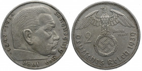1939 A. Alemania. 2 Marcos. Ag. 8,03 g. EBC-. Est.15.