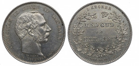 1888. Dinamarca. Christian IX. 2 Kroner. Ag. 15,03 g. SC-. Est.150.
