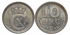 1915. Dinamarca. 10 Ore. Ag. 1,47 g. SC. Est.30.