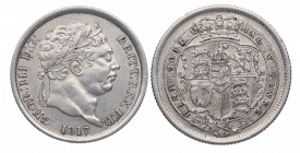 1817. Gran Bretaña. Jorge III. 1 Shilling. Ag. 5,64 g. EBC+. Est.200.