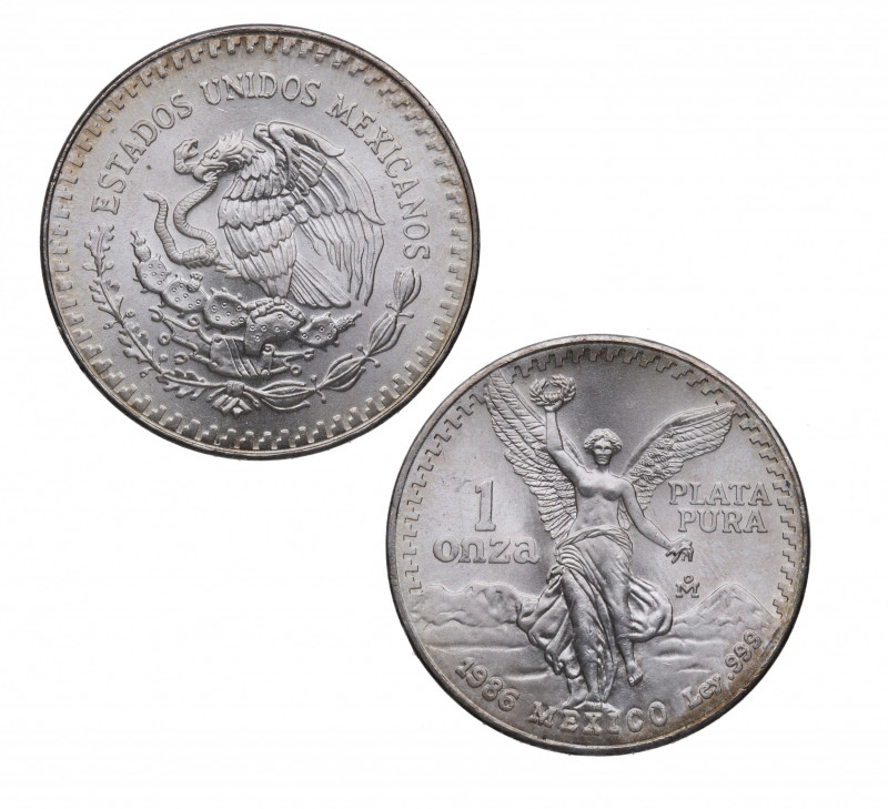 1986. México. 1 Onza. Ag. 31,26 g. FDC. Est.45.