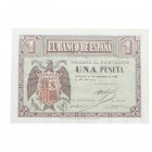 1938. Estado Español (1936-1975). 1 Peseta. Pick 107a . SERIE A. EBC+. Est.60.