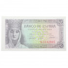 1943. Estado Español (1936-1975). 5 Pesetas. Pick# 127a. SC. Est.100.