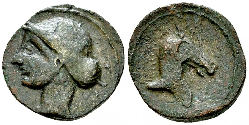 Punic Spain AE Unit, c. 237-209 BC 

Spain, Punic Spain. AE Unit (22 mm, 8.20 ...