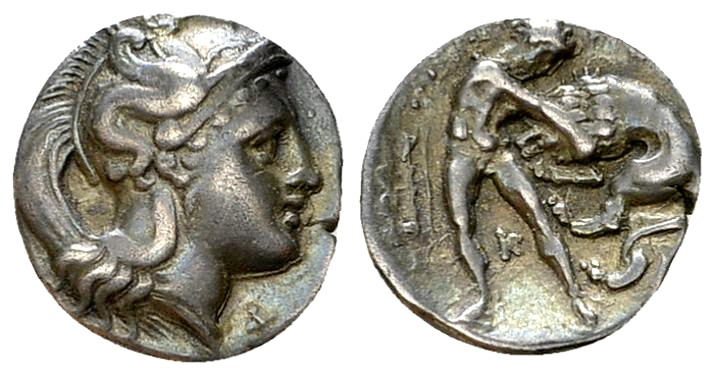 Tarentum AR Diobol, c. 380-325 BC 

Calabria, Tarentum . AR Diobol (12 mm, 0.9...