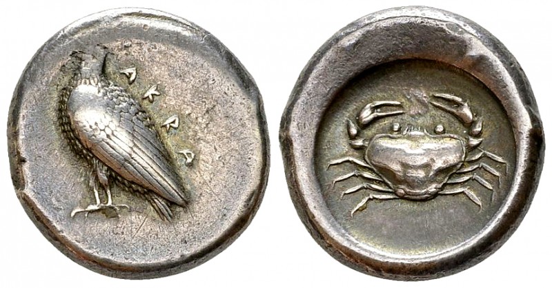 Akragas AR Didrachm, c. 500-490 BC 

 Sicily, Akragas. AR Didrachm (19-20 mm, ...