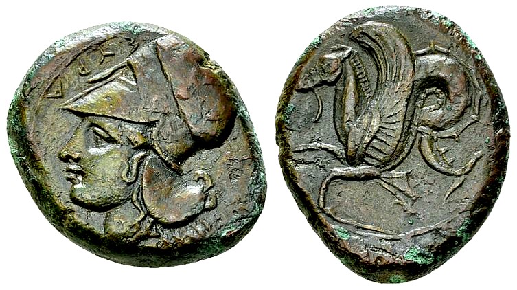 Syracuse AE Litra, c. 400 BC 

 Sicily, Syracuse. AE Litra (17-20 mm, 6.86 g),...