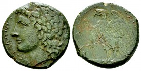 Hiketas II AE21, c. 283-279 BC 

Sicily, Syracuse. Hiketas II (287-278 BC). AE21 (8.05 g).
Obv. ΔIOΣ EΛΛANIOY, Laureate head of Zeus Hellanios left...