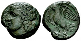 Hiketas II AE21, c. 283-279 BC 

Sicily, Syracuse. Hiketas II (287-278 BC). AE21 (9.85 g), c. 283-279 BC.
 Obv. ΔIOΣ EΛΛANIOY, Laureate head of Zeu...