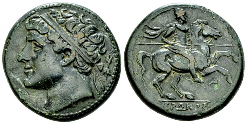 Hieron II AE26, 275-215 BC 

Syracuse, Sicily. Hieron II (275-215 BC), AE26 (1...