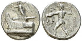 Demetrios I Poliorketes AR Tetradrachm, rare 

 Demetrios I Poliorketes (306-283 BC). AR Tetradrachm (25 mm, 16.57 g), Tarsos, c. 298-295 BC.
Obv. ...
