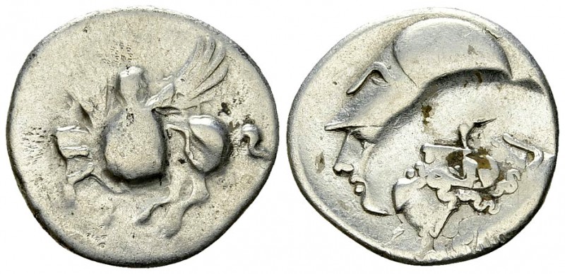Corinth AR Stater, c. 375-300 BC, minting error 

 Corinthia, Corinth. AR Stat...