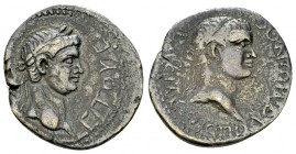 Polemon II, with Nero AR Drachm 

Kings of Pontos. Polemon II (38-64 AD). AR Drachm (17-18 mm, 3.22 g), dated year 20 (?) = 57-58 AD.
Obv. ЄTOYC [K...