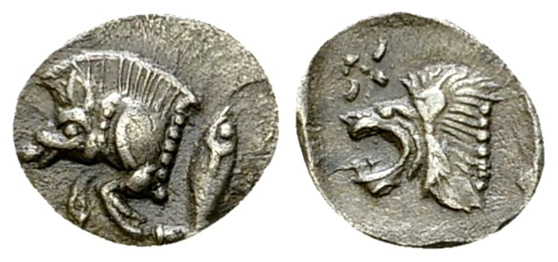 Kyzikos AR Hemiobol, c. 525-475 BC 

Mysia, Kyzikos . AR Hemiobol (8-10 mm, 0....