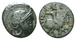 Tissaphernes AE10, Astyra 

Achaemenid Empire. Tissaphernes , Satrap of Mysia (400-395 BC). AE10 (1.01 g), Astyra.
Obv. Helmeted head of Athena rig...