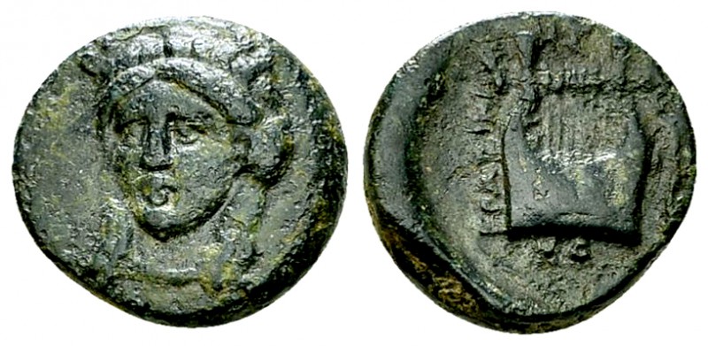 Kolophon AE14, c. 330-285 BC, rare 

Ionia, Kolophon . AE14 (2.42 g), c. 330-2...