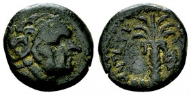 Antiochos III AE Dilepton, Tyre 

Seleukid Kings of Syria. Antiochos III (223-187 BC). AE Dilepton (13-14 mm, 1.79 g), Tyre.
Obv. Diademed head rig...