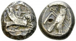Tyre AR Shekel, c. 393-358 BC 

Phoenicia, Tyre . Uncertain king. AR Shekel (18 mm, 12.33 g), c. 393-358 BC.
Obv. Deity, holding reins and bow, rid...