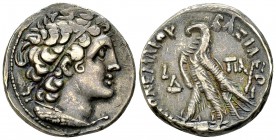 Ptolemy XII AR Tetradrachm, 78/77 BC 

Kings of Egypt. Ptolemaios XII. Neos Dionysos (80-58). AR Tetradrachm (24 mm, 14.00 g), Alexandria mint, date...