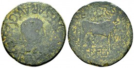 Augustus AE As, Calagurris 

 Augustus (27 BC-14 AD). AE As (28 mm, 10.93 g). C. Sempronius Barba, III and Q. Baebius Flavus, duoviri. Struck after ...