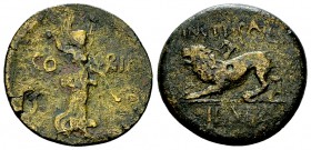 Corinth AE19, INST L CAS IIVIRI, 42/41 BC 

Corinthia, Corinth . AE19 (4.13 g), Inst L Cas IIviri, 42/41 BC.
Obv. CO-RINT, Nike advancing right, ho...