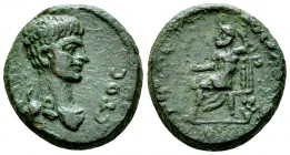 Nero AE Assarion, Sebaste 

 Nero (54-68 AD). AE20 (5.77 g), Sebaste, Phrygia. Julius Dionysius, c. 55. Obv. CEBACTOC, Bare-headed and draped bust o...