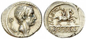 L. Marcius Philippus Denarius, Aquaeduct with equestrian statue reverse, 56 BC 

 L. Marcius Philippus . AR Denarius (18-20 mm, 3.82 g), Roma 56 BC....