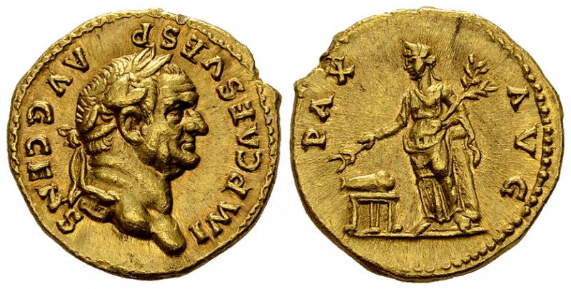 Vespasianus Aureus, 73 AD 

 Vespasianus (69-79 AD). Aureus (19-20 mm, 7.36 g)...
