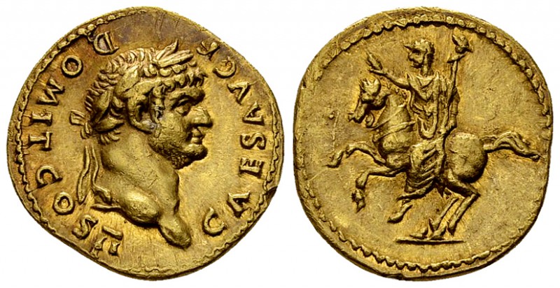 Domitianus Aureus, 73 AD 

Vespasianus (69-79 AD) for Domitianus Caesar . Aure...
