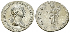 Traianus AR Denarius, Felicitas reverse 

 Traianus (98-117 AD). AR Denarius (18-19 mm, 3.32 g), Rome, 
Obv. IMP CAES NER TRAIANO OPTIMO AVG GER DA...