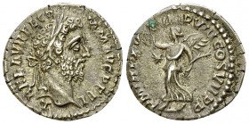 Commodus AR Denarius, Victoria reverse 

 Commodus (177-192 AD). AR Denarius (19 mm, 3.94 g), Rome, 185 AD.
Obv. L AEL AVREL COMM AVG P FEL, laurea...