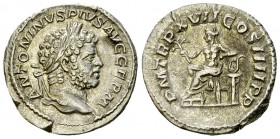 Caracalla AR Denarius, Apollo reverse, scarce 

 Caracalla (198-217 AD). AR Denarius (19 mm, 3.35 g), Rome, 214 AD.
Obv. ANTONINVS PIVS AVG GERM, L...