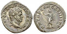 Caracalla AR Denarius, Serapis reverse 

 Caracalla (198-217 AD). AR Denarius (18-20 mm, 3.05 g), Rome 214 AD.
 Obv. ANTONINVS PIVS AVG GERM, Laure...