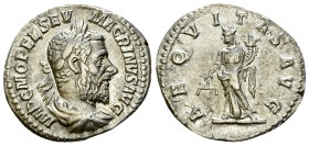 Macrinus AR Denarius, Aequitas reverse 

 Macrinus (217-218 AD). AR Denarius (18-20 mm, 3.10 g), Rome.
Obv. IMP C M OPEL SEV MACRINVS AVG, laureate...