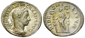 Severus Alexander AR Denarius, Fides reverse 

 Severus Alexander (222-235 AD). AR Denarius (18-20 mm, 3.71 g), Rome, 222-228 AD.
Obv. IMP C M AVR ...