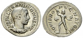 Severus Alexander AR Denarius, Jupiter reverse 

 Severus Alexander (222-235 AD). AR Denarius (19-21 mm, 3.00 g), Rome, 232 AD.
Obv. IMP ALEXANDER ...