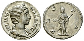 Julia Mamaea AR Denarius, Vesta reverse 

Severus Alexander (222-235 AD) for Julia Mamaea . AR Denarius (18-19 mm, 3.15 g), Rome.
Obv. IVLIA MAMAEA...