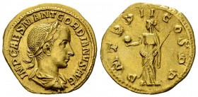 Gordian III. Pius Aureus, Providentia reverse 

 Gordian III Pius (238-244 AD). AV Aureus (19-20 mm, 4.62 g). Rome, AD 239.
Obv. IMP CAES M ANT GOR...