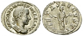Gordianus III. Pius AR Denarius, Pietas reverse 

 Gordianus III (238-244 AD). AR Denarius (18-20 mm, 2.57 g), Rome.
Obv. IMP GORDIANVS PIVS FEL AV...