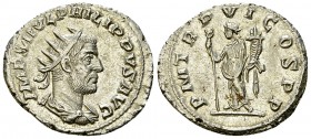 Philip I. AR Antoninianus, Antioch 

 Philippus I Arabs (244-249 AD). AR Antoninianus (21-23 mm, 4.64 g), Antioch, 249.
Obv. IMP M IVL PHILIPPVS AV...