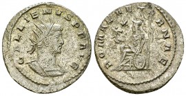 Gallienus BI Antoninianus, Asian mint

Gallienus (253-268 AD). BI Antoninianus, Asian mint, AD 263-264.
Obv. GALLIENVS P F AVG, radiate and cuirass...