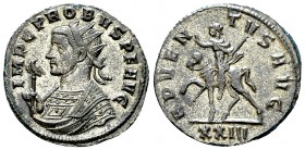 Probus Antoninianus, Siscia mint 

 Probus (276-282 AD). Silvered AE antoninianus (21 mm, 3.58 g), Siscia, AD 277.
IMP C PROBVS P F AVG, radiate bu...