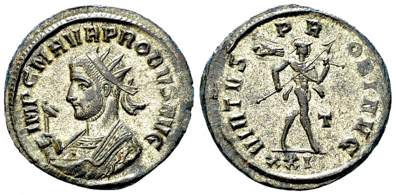 Probus Antoninianus, Siscia mint 

 Probus (276-282 AD). Silvered AE Antoninia...